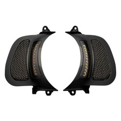 PartzBiz HD CD-RG-V-AW2-B - Custom Dynamics Black Vent Insert w/ LED Lights Harley Road Glide FLTR 15-Up PartzBiz HD CD-RG-V-AW2-B - Custom Dynamics Black Vent Insert w/ LED Lights Harley Road Glide FLTR 15-Up