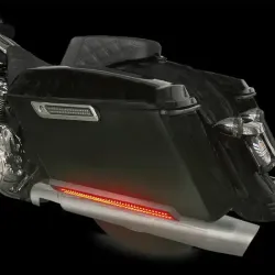 PartzBiz HD CD-SB-SIDE-RC - Chrome Lower Saddlebag Side Marker LED Light w/Red Lens