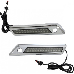PartzBiz HD CD-SBL-BCM-SC - Custom Dynamics Saddlebag Latch ไฟ LED สำเนียงควัน Chrome Harley Touring 14+ PartzBiz HD CD-SBL-BCM-SC - Custom Dynamics Saddlebag Latch ไฟ LED สำเนียงควัน Chrome Harley Touring 14+
