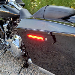 PartzBiz HD CD-SBL-DC4-SB - Custom Dynamics Saddlebag Latch Dual Light Smoke Black Pair Harley Touring 14-23 PartzBiz HD CD-SBL-DC4-SB - Custom Dynamics Saddlebag Latch Dual Light Smoke Black Pair Harley Touring 14-23