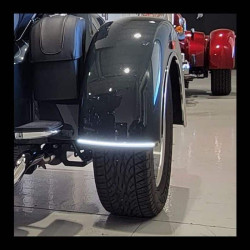 PartzBiz HD CD-TGAWS-TKE - Custom Dynamics Amber/White LED Dynamic Fender Lights Harley Tri Glide 14-Up