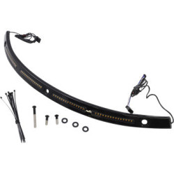PartzBiz HD CD-WT2-SEQ-05-C - Custom Dynamics Genesis 4 Smoke Sequential LED Windshield Trim Chrome Harley 96-05