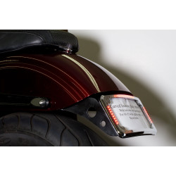 PartzBiz HD CV4650MT - Cycle Vision Black Curved License Plate Holder Mount Harley 13+  Dyna FXDB FXDLS
