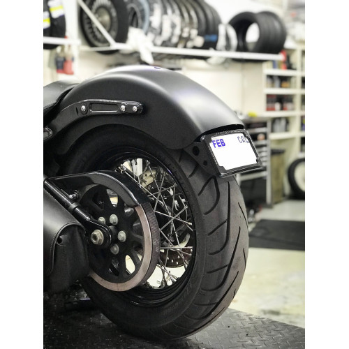 PartzBiz HD: 3471803-Cycle Vision Black Curved License Plate Frame Slick LED Harley 12+ Softail Slim PartzBiz HD: 3471803-Cycle Vision Black Curved License Plate Frame Slick LED Harley 12+ Softail Slim