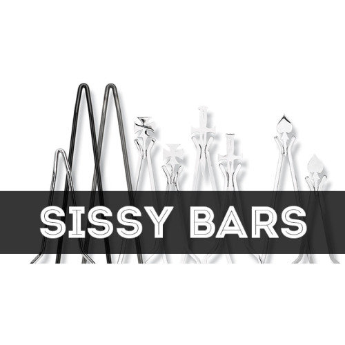 PartzBiz HD: 3465237-Cycle Visions 8 3/4” Sissy Bar Side Plates Black Harley Softail 18+ FLSL FXBB