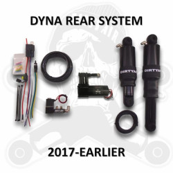 PartzBiz HD DA-HDSW01 - Dirty Air Black Rear Aluminum Air Ride Shocks Suspension Pair Kit Harley Dyna PartzBiz HD DA-HDSW01 - Dirty Air Black Rear Aluminum Air Ride Shocks Suspension Pair Kit Harley Dyna