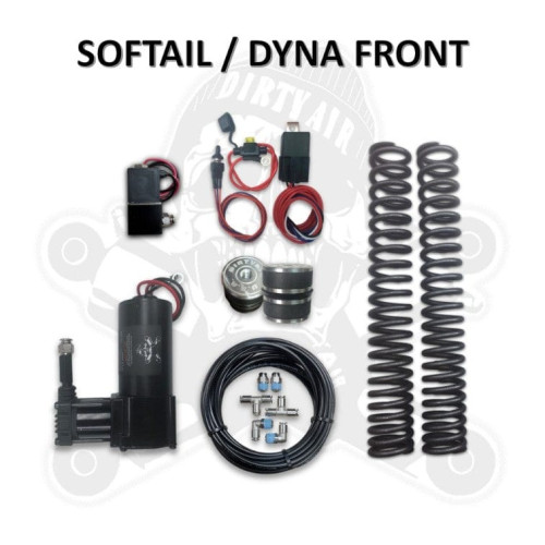 PartzBiz HD: 3490880-Dirty Air 41mm Front Fork Air Ride Suspension Kit 1989-2017 Harley Softail Dyna