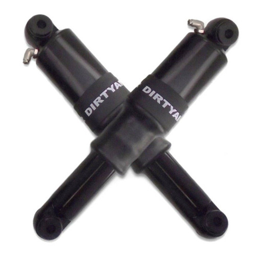 PartzBiz HD: 3449999-Dirty Air Black Rear Aluminum Air Ride Shocks Suspension Pair Harley V-Rod 01-2019