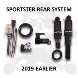 PartzBiz HD DA-HXLR01 - Dirty Air Black Rear Aluminum Air Ride Shocks Suspension Kit Harley Sportster XL PartzBiz HD DA-HXLR01 - Dirty Air Black Rear Aluminum Air Ride Shocks Suspension Kit Harley Sportster XL