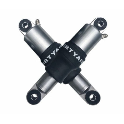 PartzBiz HD: 3462440-Dirty Air Raw Rear Aluminum Air Ride Shocks Suspension Pair Harley Sportster XL