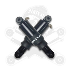 PartzBiz HD DA-RAS01B-BLK - Dirty Air 4” Aluminum Shocks Rear Pair Set Black OE Adjustable Harley Touring PartzBiz HD DA-RAS01B-BLK - Dirty Air 4” Aluminum Shocks Rear Pair Set Black OE Adjustable Harley Touring