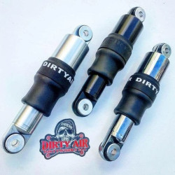PartzBiz HD DA-RAS02-RAW - Dirty Air 3” Aluminum SS Series Short Shocks Rear Pair Set Raw Adjustable Harley PartzBiz HD DA-RAS02-RAW - Dirty Air 3” Aluminum SS Series Short Shocks Rear Pair Set Raw Adjustable Harley