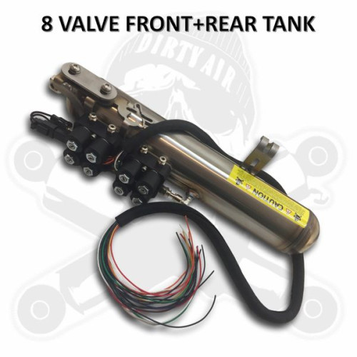 PartzBiz HD: 3491439-Dirty Air Stainless Steel Tank Rear Front 200psi 8 Valve Manifold Harley Touring PartzBiz HD: 3491439-Dirty Air Stainless Steel Tank Rear Front 200psi 8 Valve Manifold Harley Touring