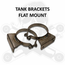 PartzBiz HD DA-TBFM253 - Dirty Air Flat Mount Tank Brackets Pair Raw Steel 2.5” 3” Tanks Harley Touring PartzBiz HD DA-TBFM253 - Dirty Air Flat Mount Tank Brackets Pair Raw Steel 2.5” 3” Tanks Harley Touring