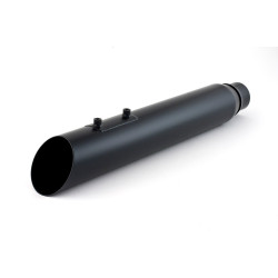 PartzBiz HD DD549N-31LG - D&D 549-31LG Exhaust Black Slant Cut Ghost Pipe for Harley FLH/T 09-16