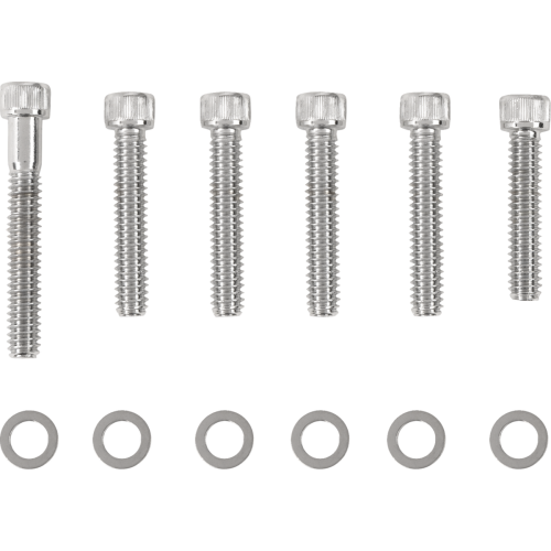 PartzBiz HD: 3488951-ชุดสลักเกลียวฝาครอบเพลาลูกเบี้ยวลาก Chrome Knurled Socket Harley Big Twin 93-99