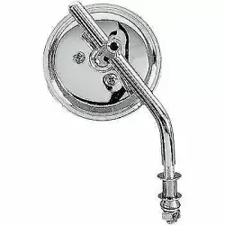 PartzBiz HD DS-302051 - Drag Specialties Chrome 3” Round Custom Mirror Adjustable Stem Harley Custom
