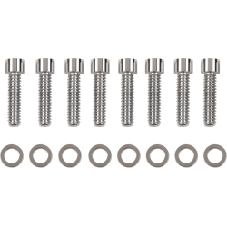 PartzBiz HD DS192397 - ชุดน็อตยึดฐานลากตัวยก 6″ Chrome Smooth Harley Big Twin Cam 99-17