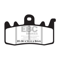 PartzBiz HD FA409V - EBC Semi-Sintered Brake Pads Set Copper 0.6 Rating Harley V-Rod Touring 06-21 PartzBiz HD FA409V - EBC Semi-Sintered Brake Pads Set Copper 0.6 Rating Harley V-Rod Touring 06-21