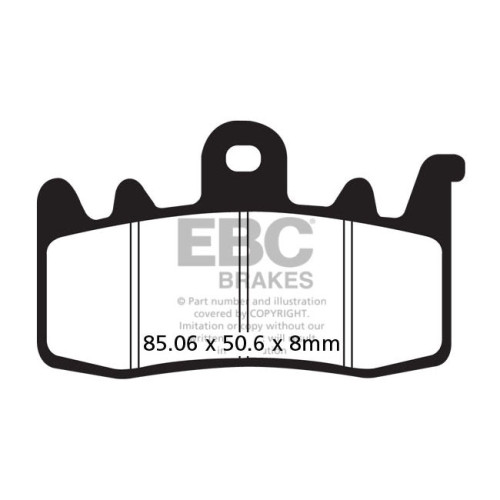 PartzBiz HD: 3478596-EBC Semi-Sintered Brake Pads Set Copper 0.6 Rating Harley V-Rod Touring 06-21