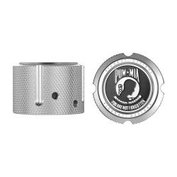 PartzBiz HD FD50-FAC-SS - Figurati POW MIA Front Axle Cover Stainless Kit 25mm Harley Big Twin XL XG 07+ PartzBiz HD FD50-FAC-SS - Figurati POW MIA Front Axle Cover Stainless Kit 25mm Harley Big Twin XL XG 07+