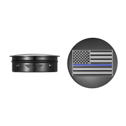PartzBiz HD FD71-AFBL-BLK - Figurati Swing Arm Cover Kit Pair Black Blue Line USA Flag Harley Touring 65-23 PartzBiz HD FD71-AFBL-BLK - Figurati Swing Arm Cover Kit Pair Black Blue Line USA Flag Harley Touring 65-23
