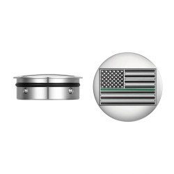 PartzBiz HD FD72-AFGL-SS - Figurati Swing Arm Cover Kit Pair Steel Green Line USA Flag Harley Touring 65-23 PartzBiz HD FD72-AFGL-SS - Figurati Swing Arm Cover Kit Pair Steel Green Line USA Flag Harley Touring 65-23