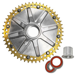 PartzBiz HD G2CC51-12 - 51 Tooth Gold Anodized Cush Drive Chain Conversion Sprocket Harley Touring 09+