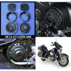 PartzBiz HD HC13-6712GTM-XXR - J&M Rokker XX 6.71” Fairing Speaker Set Kit 2 Ohm 300 Watts Harley Batwing 98-13