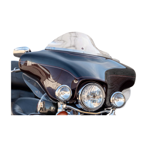 PartzBiz HD: 3449839-Klock Werks 6.5” Black Flare Windshield Batwing Bagger Harley Touring FLH 96-13