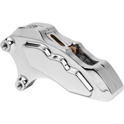 PartzBiz HD LHSCC6013 - Hawg Halters Chrome 6-Piston Bolt-On Front Brake Caliper 13” Rotor 2000+ Harley