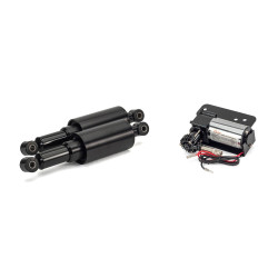 PartzBiz HD MC-2972 - Black Smooth Arnott 12” Rear Air Ride Shocks Suspension Kit Harley Touring 90-08