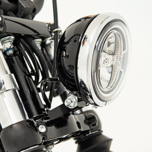 PartzBiz HD: 3468481-Memphis Shades Road Warrior Headlight Extension Block Harley Softail 18+ FXBB