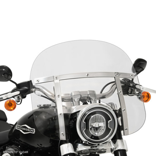PartzBiz HD: 3466453-Memphis Shades 13” Fats Clear Windshield Screen Harley Softail Sport Glide 18+