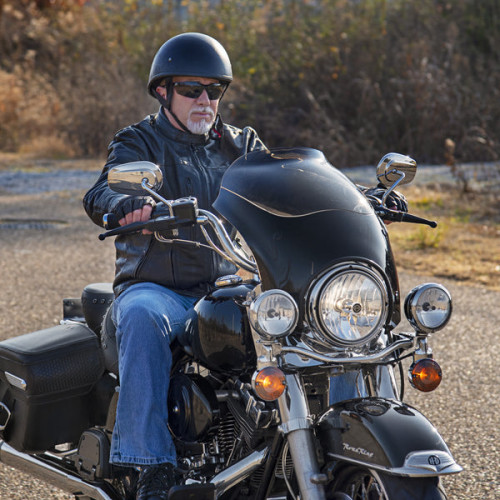 PartzBiz HD: 3471283-Memphis Shades Black Bullet Fairing Windshield Harley Touring Road King FLHR 94+