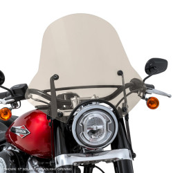 PartzBiz HD MEP54112 - Memphis Shades Black Smoke Speed Demon Sportshield Windshield Harley Big Twin