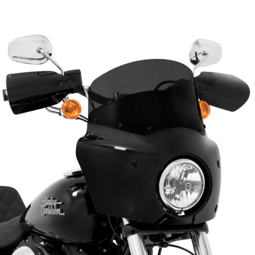 PartzBiz HD: 3466110-Memphis Shades 13” Black Smoke Tint Road Warrior Windshield Harley Softail Dyna