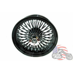 PartzBiz HD MS18562242 - Chrome 18 X 5.5 52 ขอบล้อหลังแบบ Fat Spoke 2009+ Harley Touring พร้อม Cush Drive