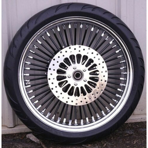 PartzBiz HD: 3441784-21”X 3.5” 52 Mammoth Black Spoke Wheel BW Tire 2000-2007 Harley Touring Package
