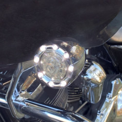 PartzBiz HD PB-BR-RR-57-BS - Custom Dynamics Black Bullet Ringz Amber White LED Turn Signals 1157 Smoke Lens | Custom Dynamics