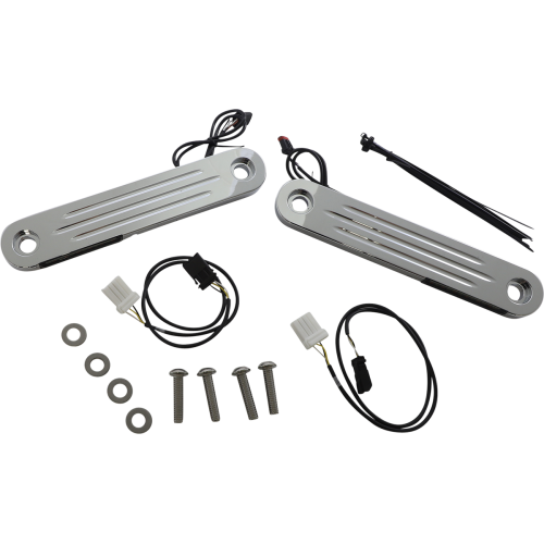 PartzBiz HD: -Custom Dynamics Chrome ProBEAM Dynamic Strips V2 Front Turn Signals Harley Touring 96-Up PartzBiz HD: -Custom Dynamics Chrome ProBEAM Dynamic Strips V2 Front Turn Signals Harley Touring 96-Up