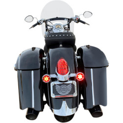PartzBiz HD PB-IND-FTS-AW-B - Custom Dynamics ProBeam เลนส์สีแดงสีดำ Dynamic Ringz สัญญาณไฟเลี้ยว LED 14-19 Indian Springfield Roadmaster 2040-2257 20402257 PartzBiz HD PB-IND-FTS-AW-B - Custom Dynamics ProBeam เลนส์สีแดงสีดำ Dynamic Ringz สัญญาณไฟเลี้ยว LED 14-19 Indian Springfield Roadmaster 2040-2257 20402257