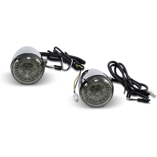 PartzBiz HD: -Custom Dynamics ProBeam Chrome Red LED สัญญาณไฟเลี้ยวด้านหน้า 14-19 Indian springfield roadmaster chief chieftain 2020-1746 20201746