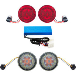 PartzBiz HD PB-RR-57-S - Custom Dynamics ProBEAM วงแหวนสีแดงด้านหลัง LED ไฟเลี้ยวแทรกเลนส์ควัน PartzBiz HD PB-RR-57-S - Custom Dynamics ProBEAM วงแหวนสีแดงด้านหลัง LED ไฟเลี้ยวแทรกเลนส์ควัน
