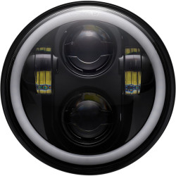 PartzBiz HD PG-575-B - Custom Dynamics Black 5.75" ProGLOW Headlamp w/ Color Changing Halo Harley