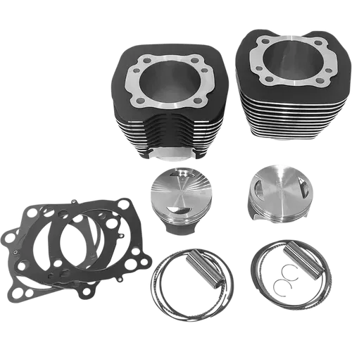 PartzBiz HD: 3490082-Revolution Bolt-On Big Bore Cylinder Kit Flat 98” Black Harley Twin Cam 99-06 PartzBiz HD: 3490082-Revolution Bolt-On Big Bore Cylinder Kit Flat 98” Black Harley Twin Cam 99-06