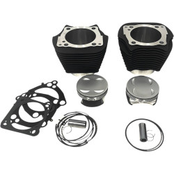 PartzBiz HD RP201-616W - Revolution Big Bore Monster Cylinder Kit 143” Black Contrast NSC Harley M8 17+