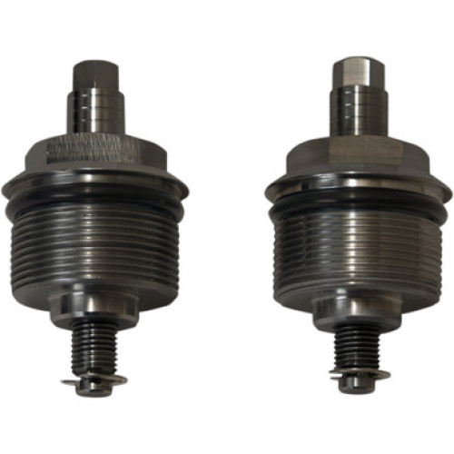 PartzBiz HD: 3456659-Speed Merchant Black 39mm Fork Spring Tube Preload Adjusters Cap Pair Set Harley