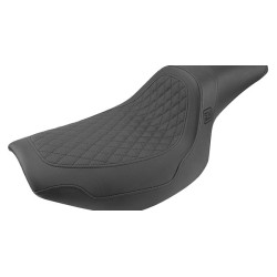 PartzBiz HD SM88209DB - Saddlemen Black Pro Series Speed Merchant 2-Up Front Rear Seat Harley FXR 82-00