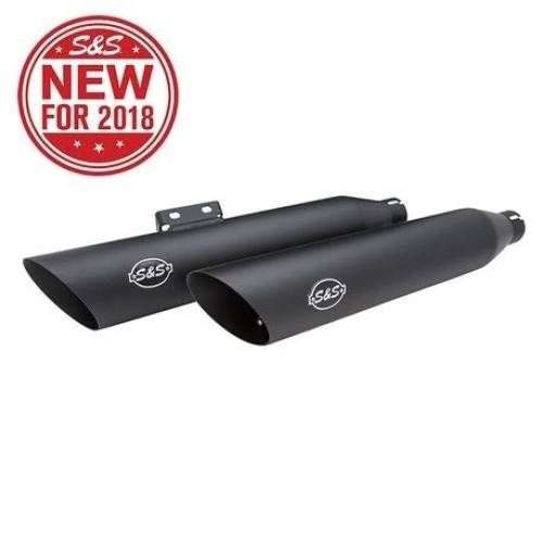 PartzBiz HD: 4404303-S&S 550-0735 Chrome Slash Cut RACE Slip-On Mufflers 18-19 Harley Softail M8 1801-1354 18011354 Milwaukee Eight Street Bob; ไรเดอร์ต่ำ; ซอฟท์เทล สลิม; เด็กอ้วน; ฝ่าวงล้อม